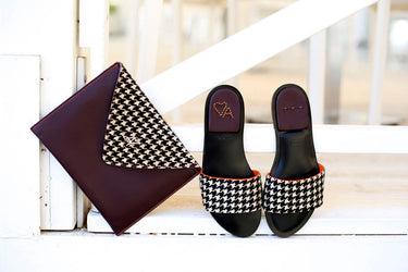 - 50% PAOLETTA CLUTCH CAVALLINO PIED DE POULE - Ardemia Design