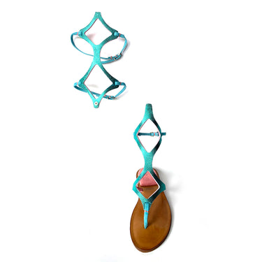 ARANKA SAFFIANO CELESTE - Ardemia Design