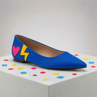 BALLERINA GROS GRAIN BLU ELETTRICO
