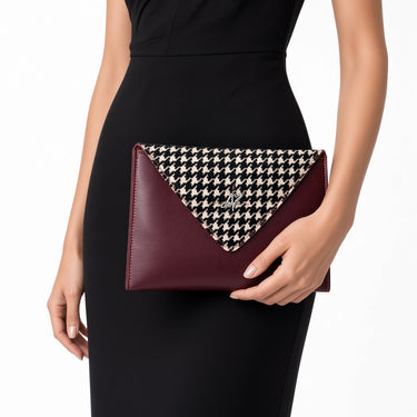 PAOLETTA CLUTCH CAVALLINI PIED DE POULE